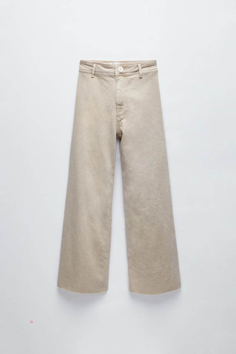 ZARA ZW THE MARINE STRAIGHT Jeans Dam Grå | DTKVN-7389