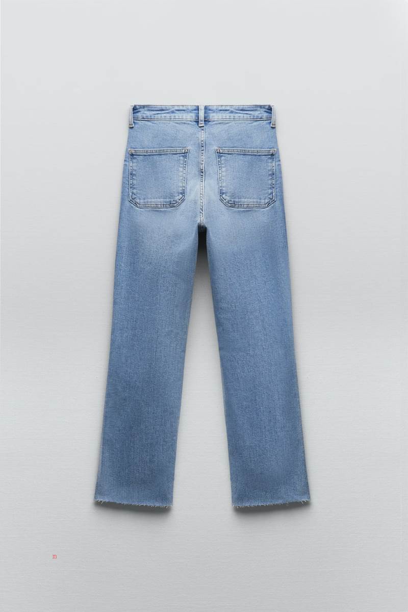 ZARA ZW THE MID-RISE FLARE Jeans Dam Ljusblå | OCSNR-8735