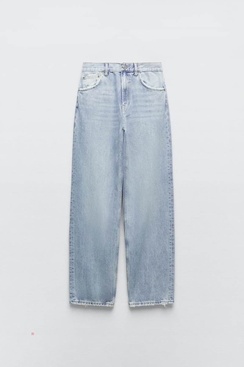 ZARA ZW THE RELAXED FIT Jeans Dam Ljusblå | FAEHR-2896