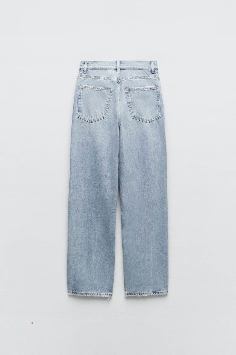 ZARA ZW THE RELAXED FIT Jeans Dam Ljusblå | FAEHR-2896